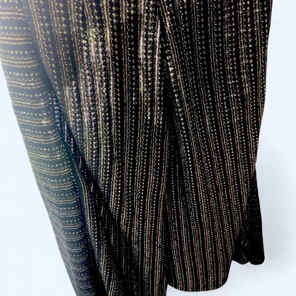 Black and Gold shimmering wrap pants Eva Franco M - Picture 3 of 4